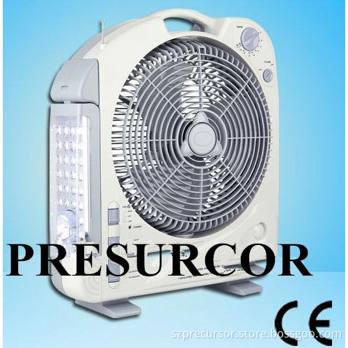 Rechargeable Oscillating Fan, with 28 LED Lamp and 1 Powerful Torch
